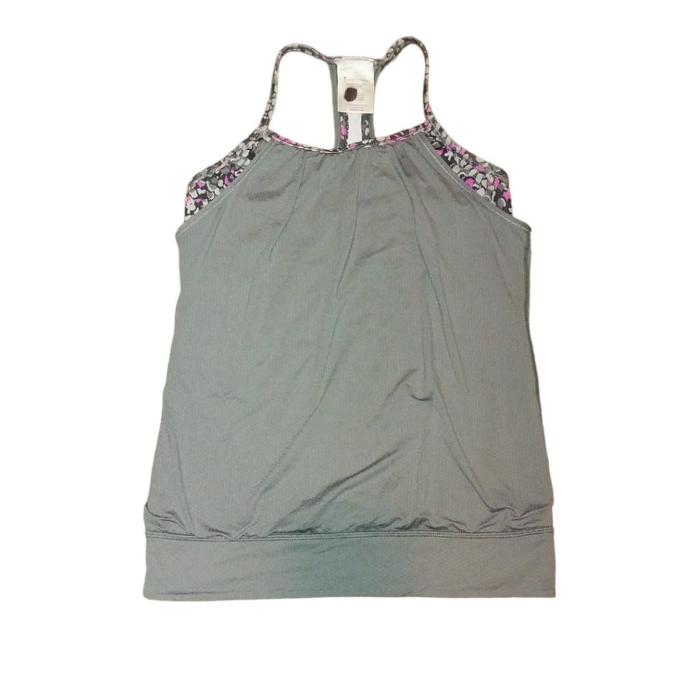 Ivivva by Lululemon Double Dutch Tank - Grey and Pink - Size 12